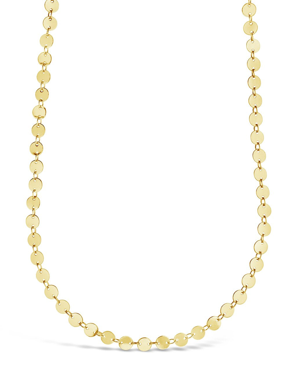 Elegant Round Disk Pendant Necklace with Long Chain - Perfect for Women's Fashion, Layering & Everyday Wear