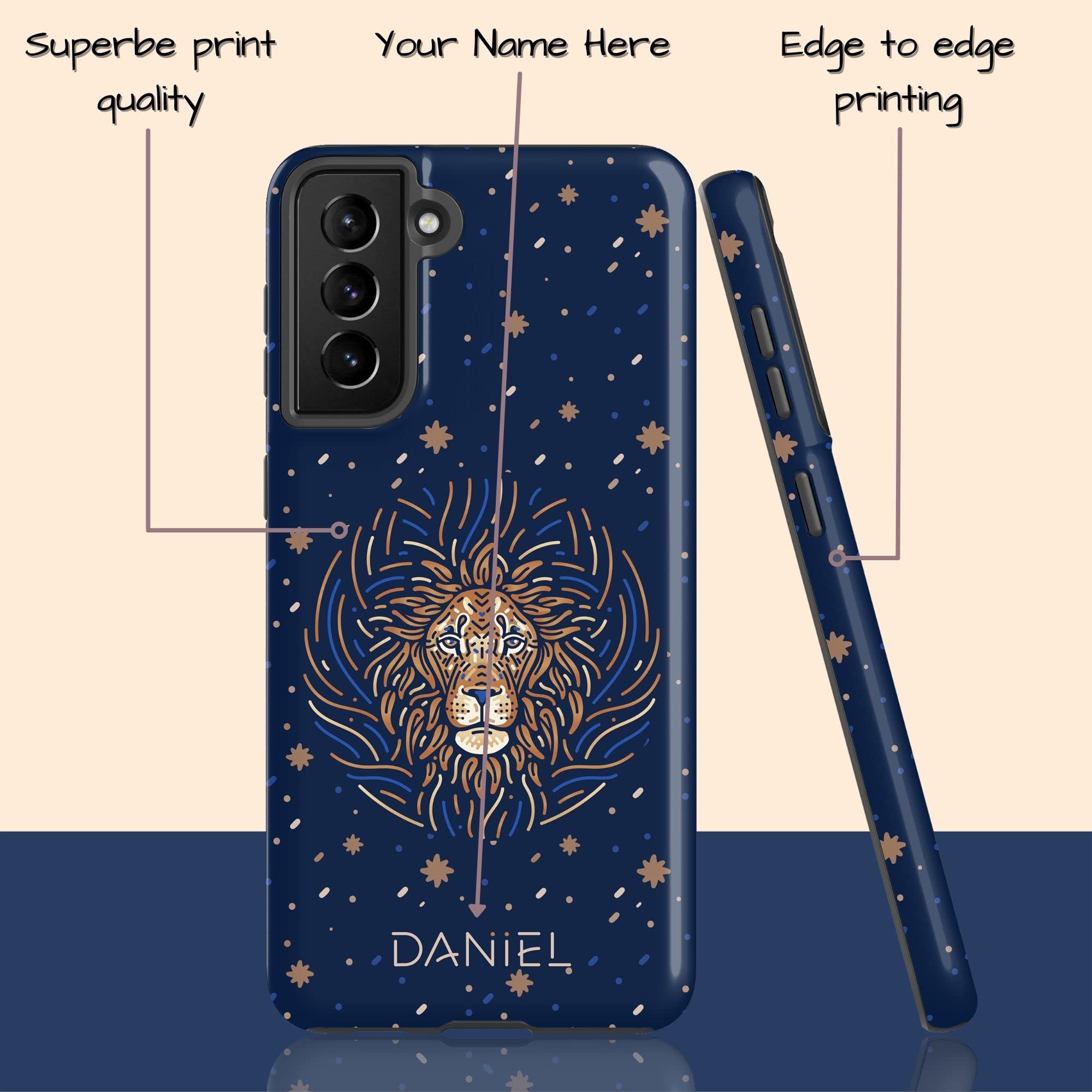 Personalized Leo Zodiac Sign Phone Case - Custom Name Astrology Cover for Samsung Galaxy S25 Plus, S24 Ultra, S23, S22, S21, S20, S10, S9, S8, Note 20 & 10 - Perfect for Horoscope Lovers & Gift Giving