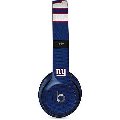 Officially Licensed NFL New York Giants Zone Block Decal Skin for Beats Solo 2 Wired Headphones - Durable Vinyl Wrap Protector for Sports Fans & Music Lovers