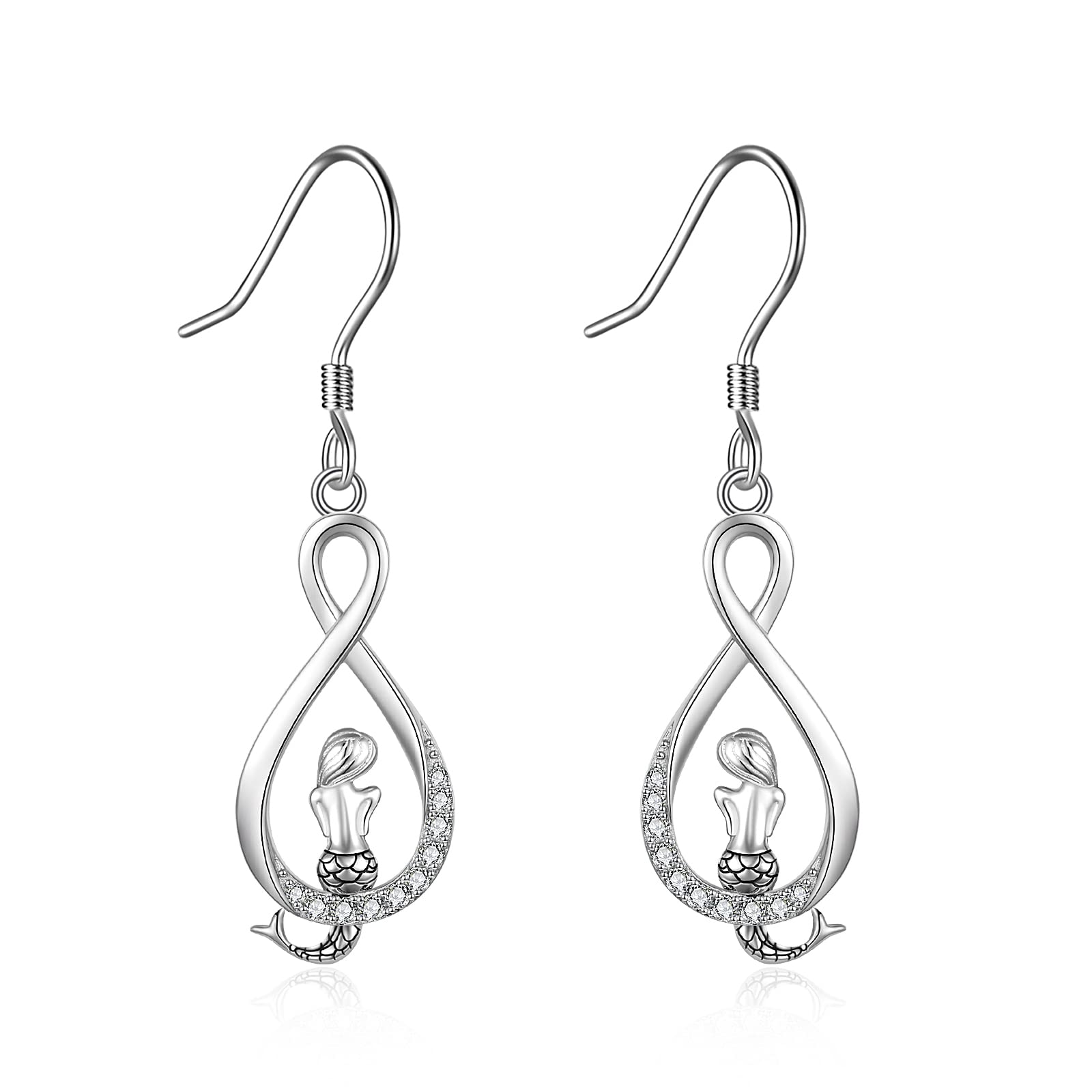 TIGER RIDER 925 Sterling Silver Dangle Earrings for Women - Mermaid, Dinosaur & Pagan Designs | Elegant Jewelry Gift for Women, Girls & Mothers Day | Perfect for Parties, Weddings & Special Occasions