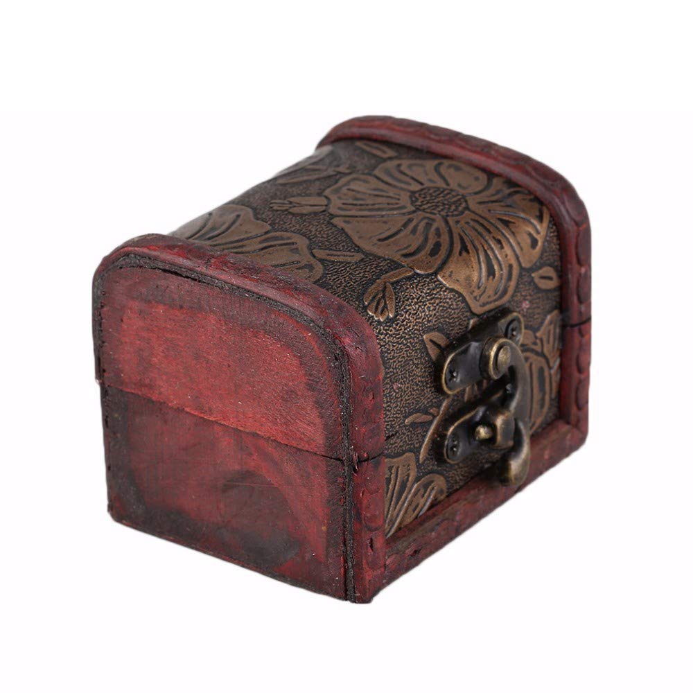 Vintage Wooden Watch Box - Jewelry Organizer for Necklace, Bracelet & Watches - Perfect Gift Box for Men & Women - Home & Travel Storage Case