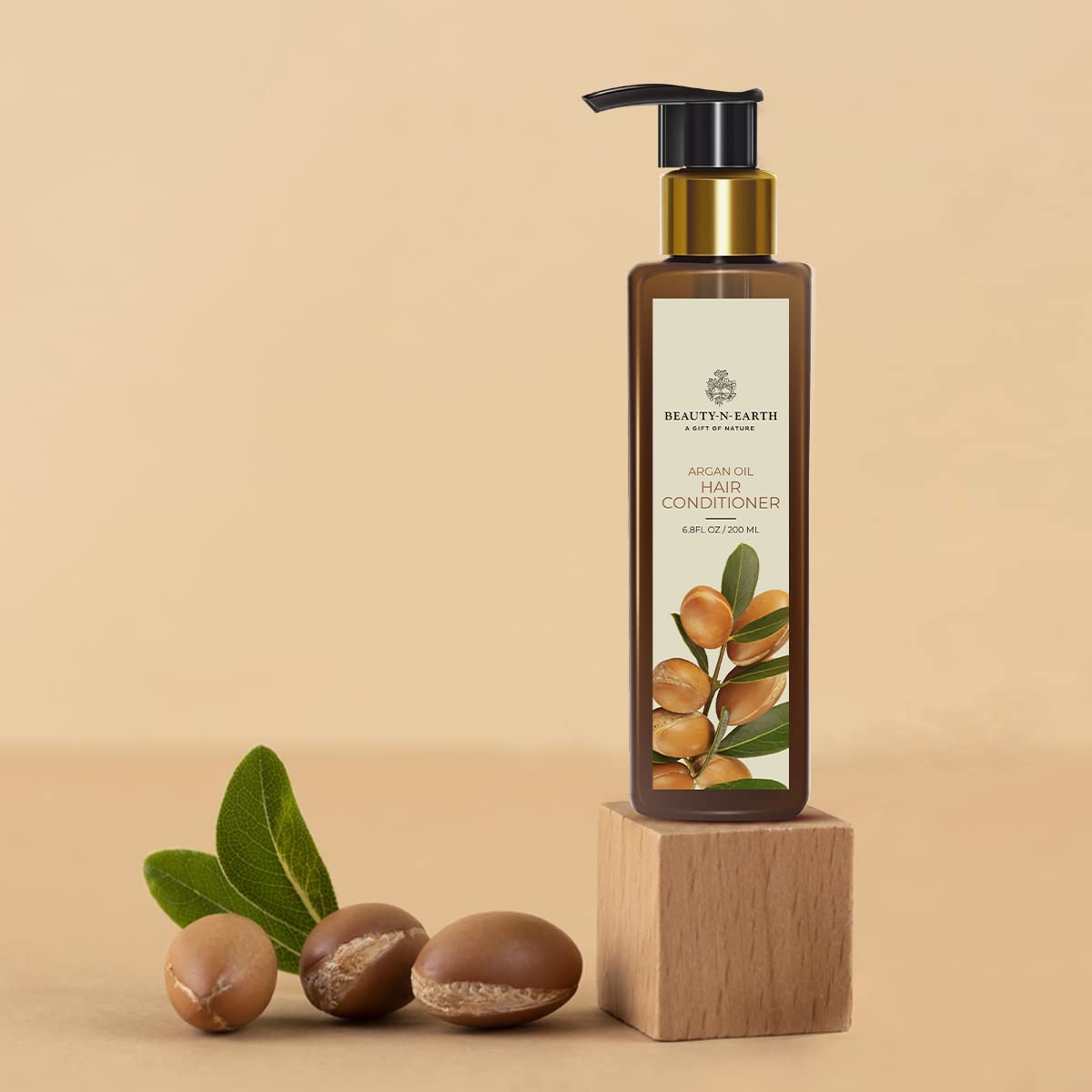 BEAUTYNEARTH Argan Oil Hair Conditioner for Dry & Frizzy Hair - Sulfate Free, Paraben Free, Silicone Free, 200ml - Deep Hydration for Smooth & Shiny Hair at Home or Salon