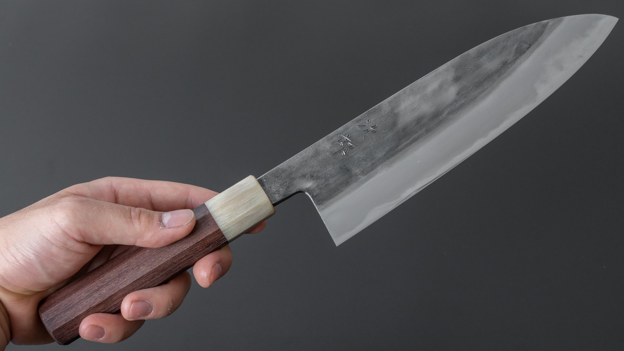 Jiro Tsuchime Wa Gyuto 210mm Japanese Chef Knife - Taihei Tagayasan Wood Handle (#301) - Perfect for Sushi, Meat Cutting & Professional Kitchen Use