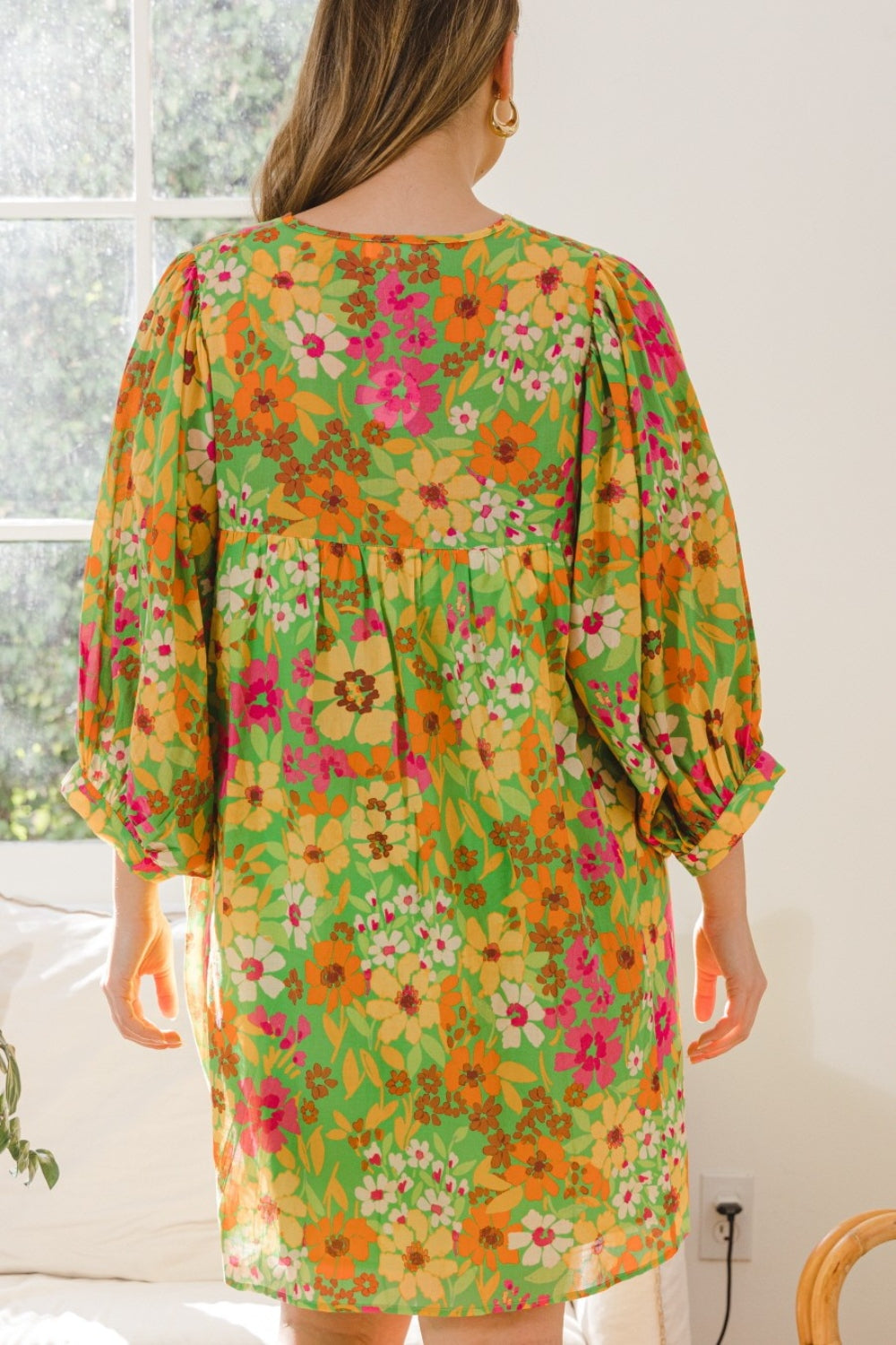 Stylish Full Size Floral Resort Mini Dress for Women - Perfect for Beach Vacations, Summer Parties & Tropical Getaways
