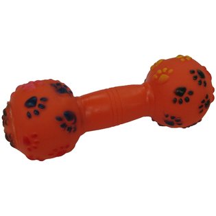 StraightCrate Large Vinyl Dumbbell Dog Toy - Durable Chew Toy for Aggressive Chewers, Interactive Play & Training - Perfect for Large Breed Dogs, Backyard Fetch & Indoor Playtime