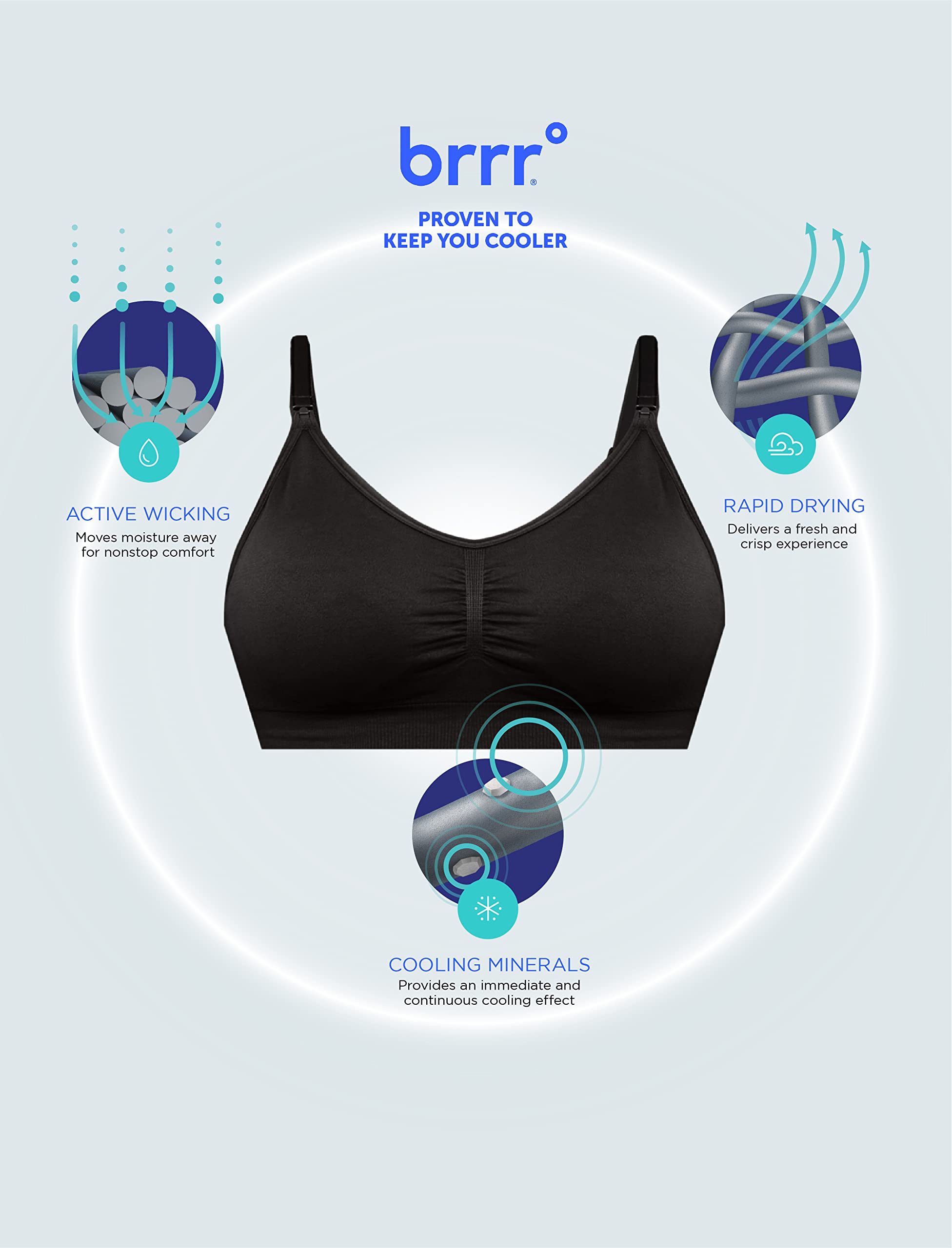 Seamless Maternity & Nursing Bra for Women - Breathable Comfort with Brrr° Triple Chill Technology | A-D+ Cups in Missy & Plus Sizes | Perfect for Pregnancy, Breastfeeding & Everyday Wear