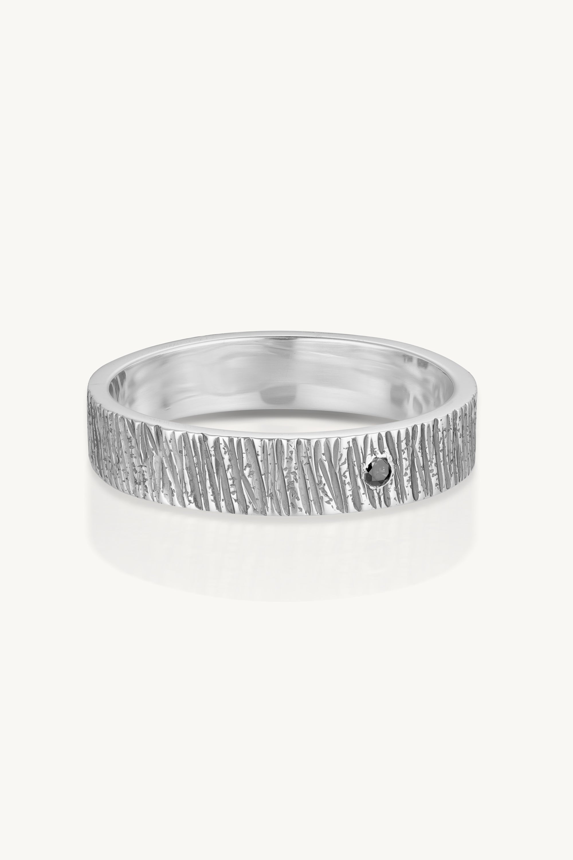 Brushed Black Diamond Wedding Band Ring for Men - Elegant & Durable Tungsten Carbide Ring for Engagement, Anniversary, and Everyday Wear