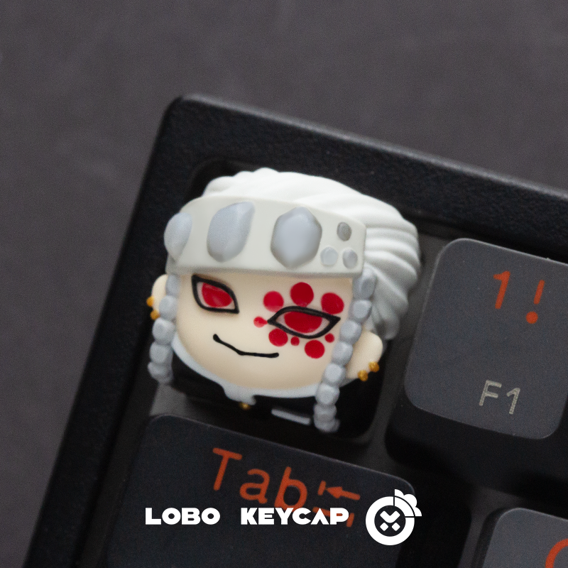Demon Slayer Anime Character Custom Resin Artisan Keycaps - Multi Color Mechanical Keyboard Keycaps for Gaming & Typing Enthusiasts
