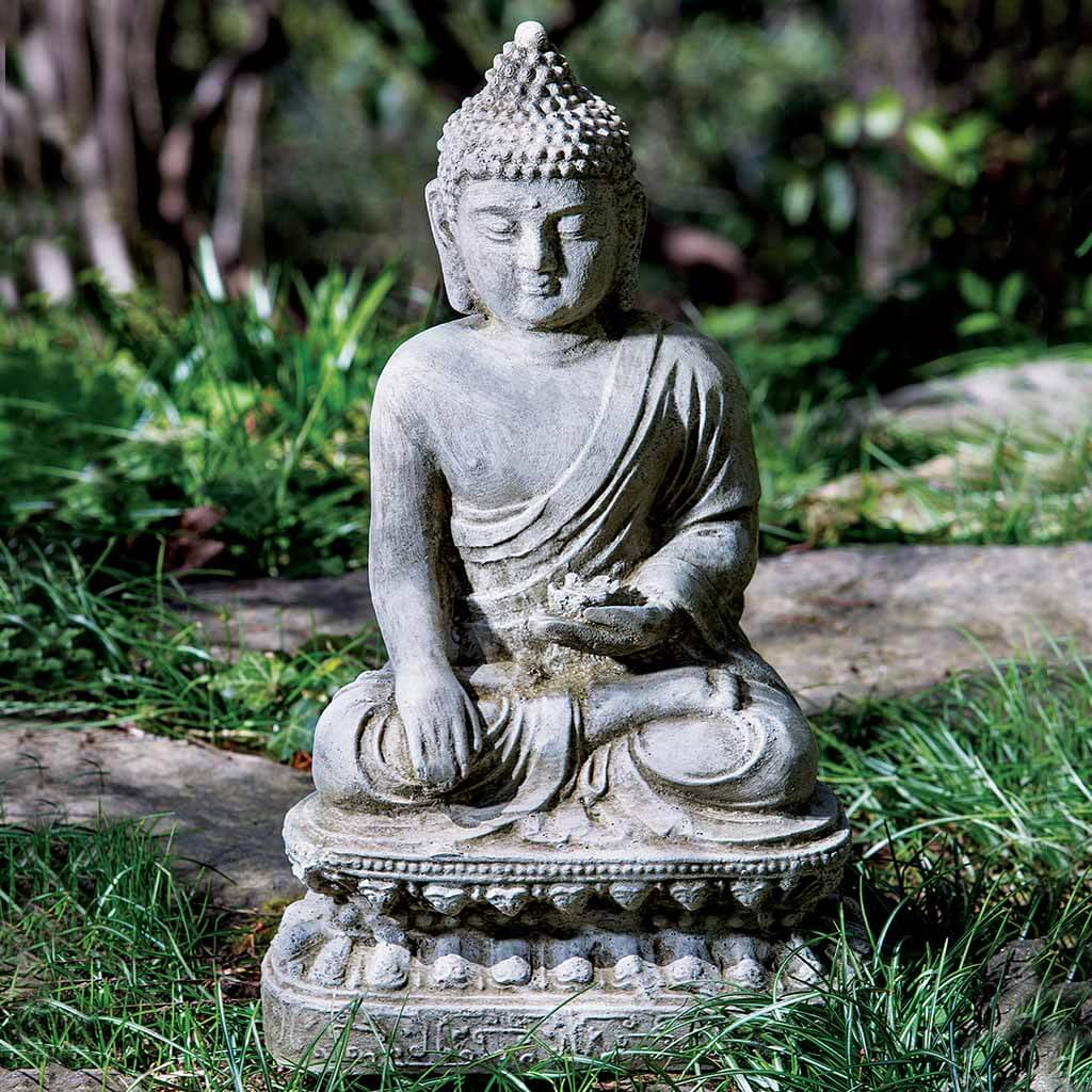 Campania International Seated Lotus Buddha Statue - Handcrafted Meditation Buddha Statue for Home Decor, Yoga Studio & Zen Garden - Perfect for Spiritual Decor, Mindfulness Practice & Asian-Inspired Interior Design