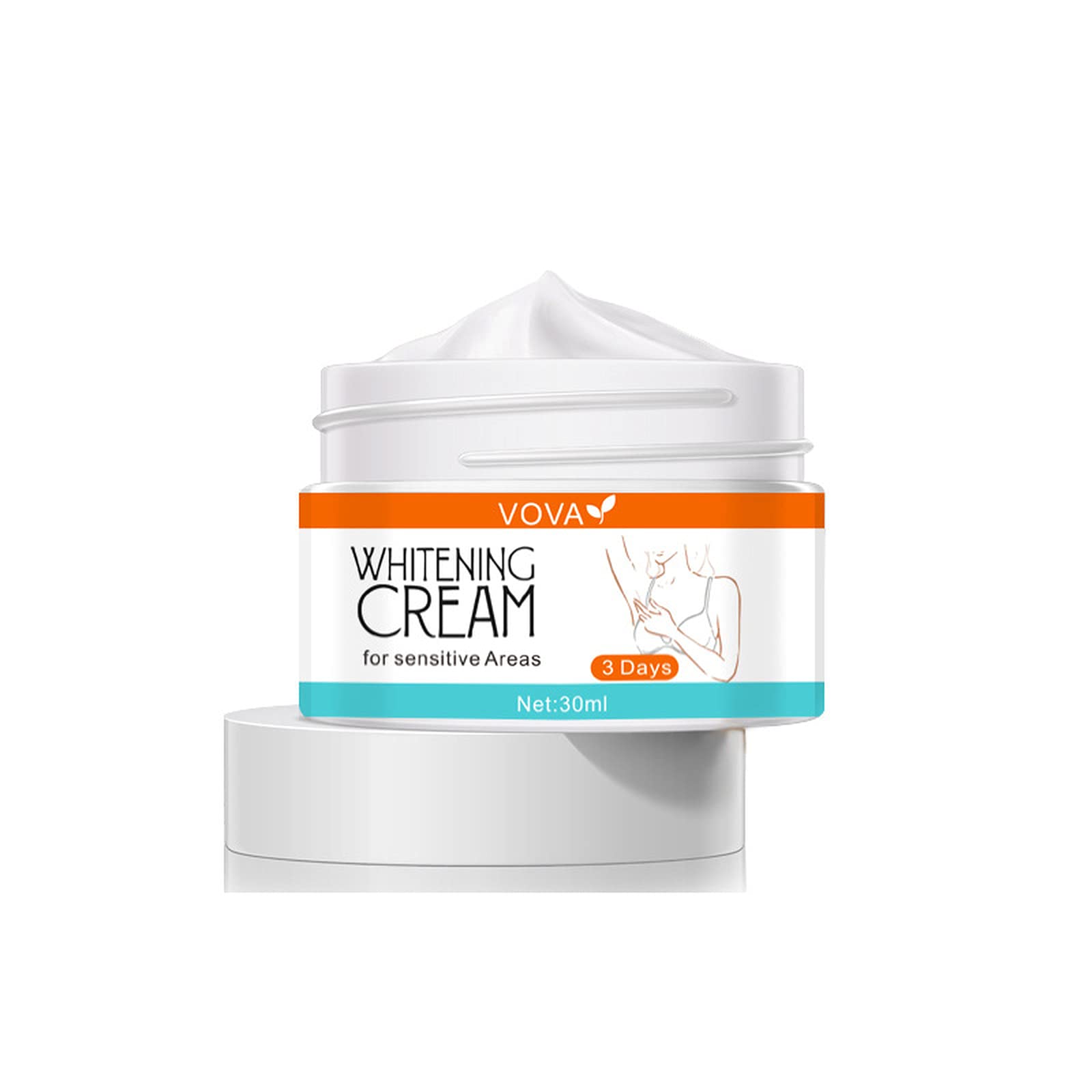 2 Pcs Whitening & Lightening Cream for Underarms, Knees, Elbows - Skin Brightening & Bleaching Treatment - Dark Spot Corrector for Smooth Even Tone - Perfect for Daily Body Care & Sensitive Areas