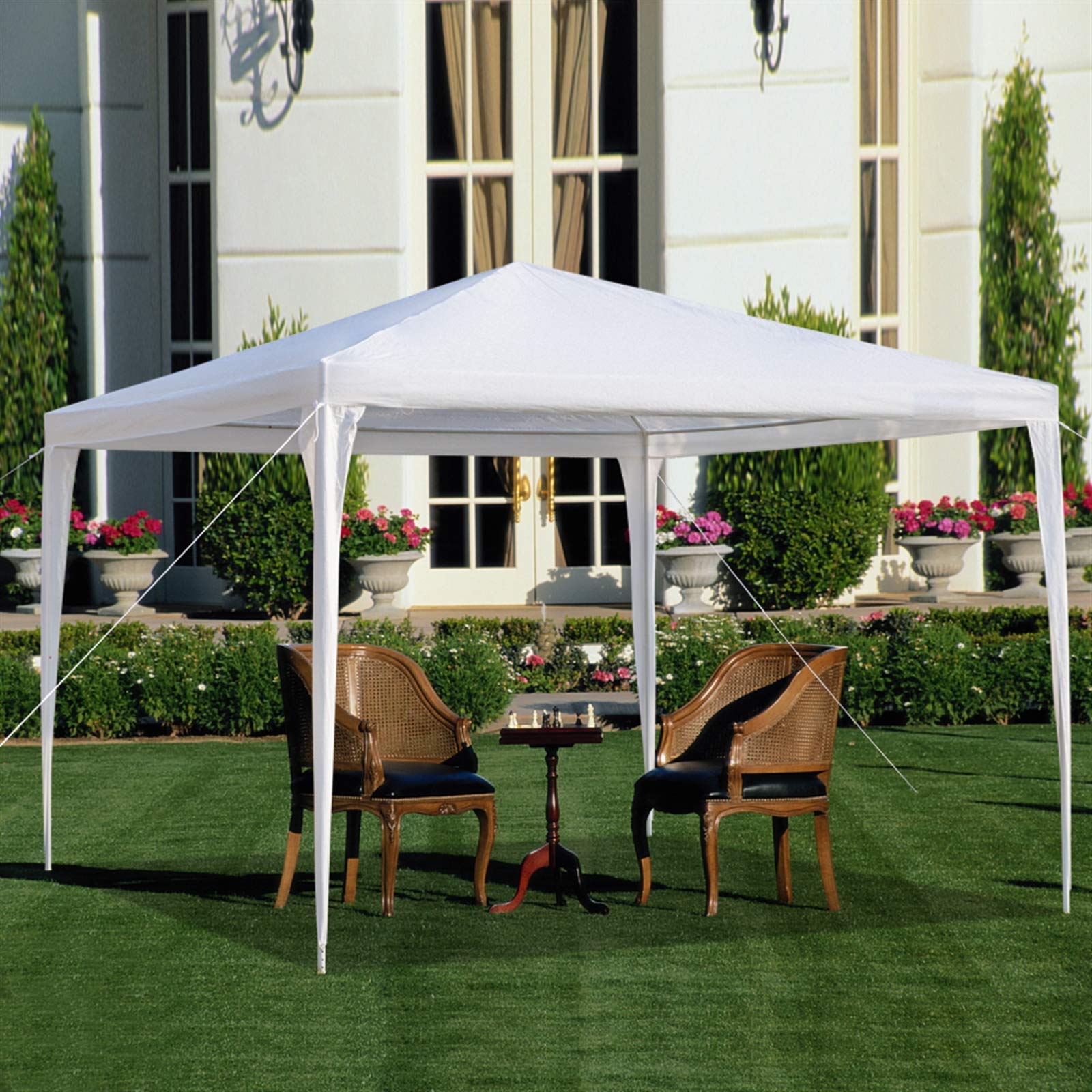 10'x10' Waterproof Outdoor Gazebo Canopy Tent with Removable Side Walls & Spiral Tubes - Perfect for Weddings, Parties, Camping, Market Stalls & Commercial Events