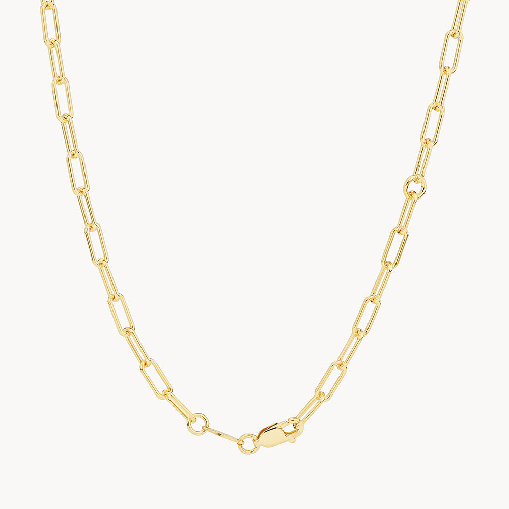 Gold Paperclip Chain Necklace - Trendy Layering Jewelry for Women, Perfect for Everyday Wear & Gift Giving