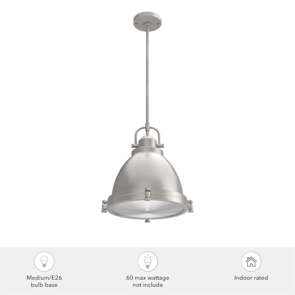 Hunter Bridgemoor 2-Light Pendant Light Fixture - Noble Bronze & Brushed Nickel Finish - Perfect for Dining Room, Kitchen Island or Entryway Lighting