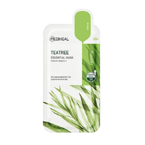 Mediheal Tea Tree Essential Mask - Hydrating & Soothing Facial Sheet for Acne-Prone Skin - Perfect for Daily Skincare & Relaxation at Home