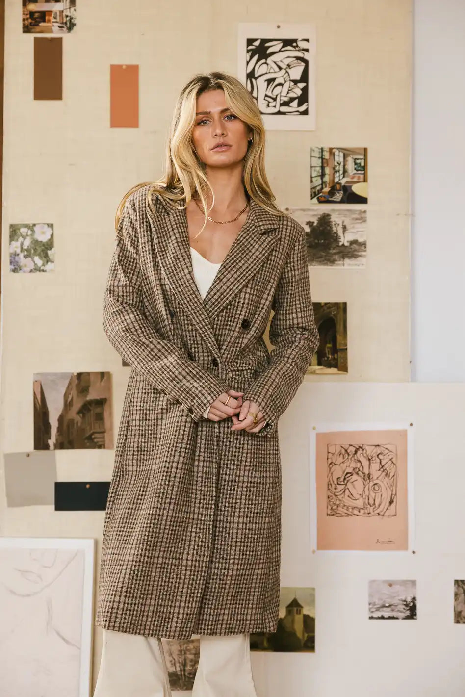 Stylish Mckenna Plaid Coat for Women - Final Sale | Perfect for Fall & Winter Fashion, Office Wear & Outdoor Activities