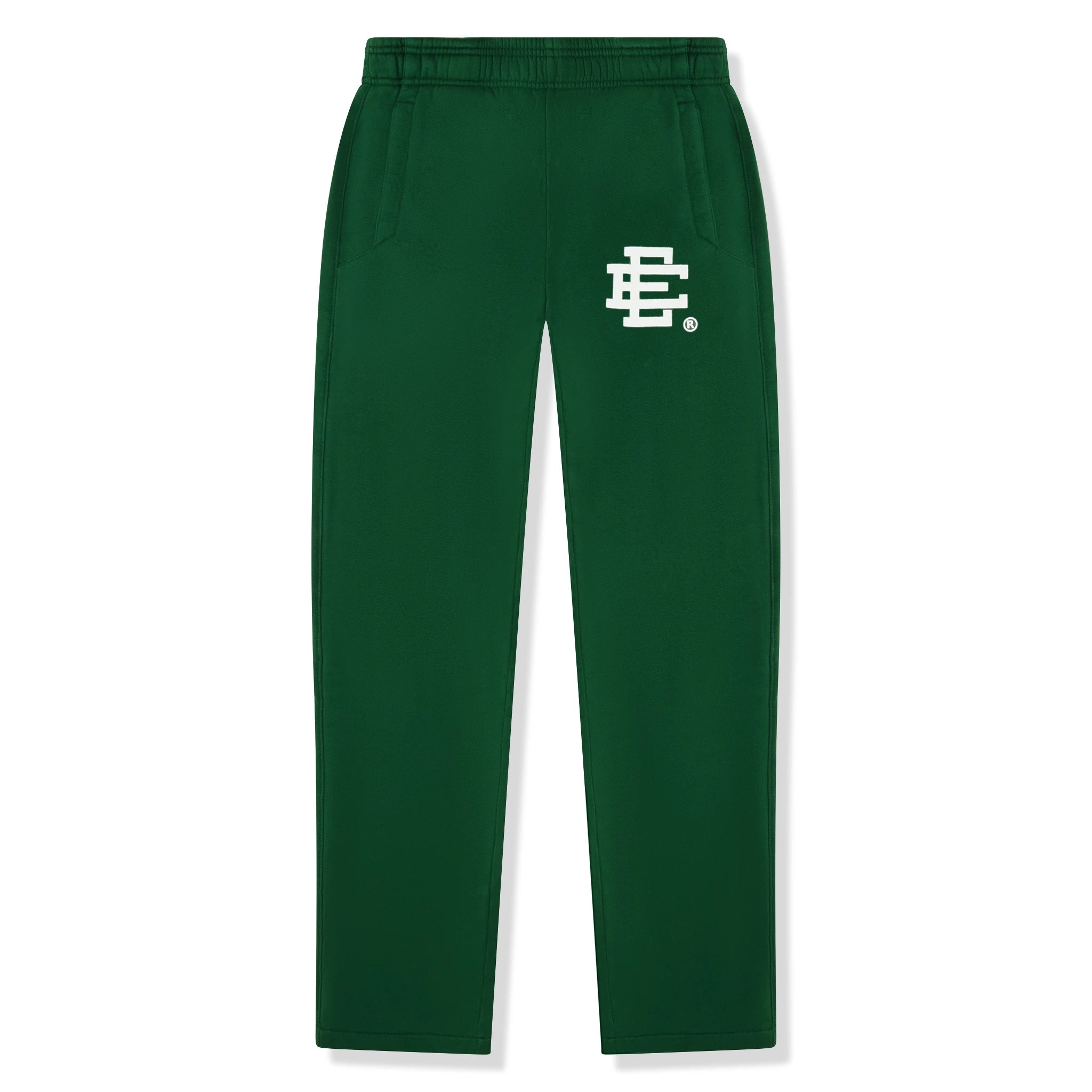 Eric Emanuel EE Basic Green White Sweatpants for Men - Comfortable Casual Joggers with Pockets | Perfect for Gym, Lounge & Streetwear Fashion
