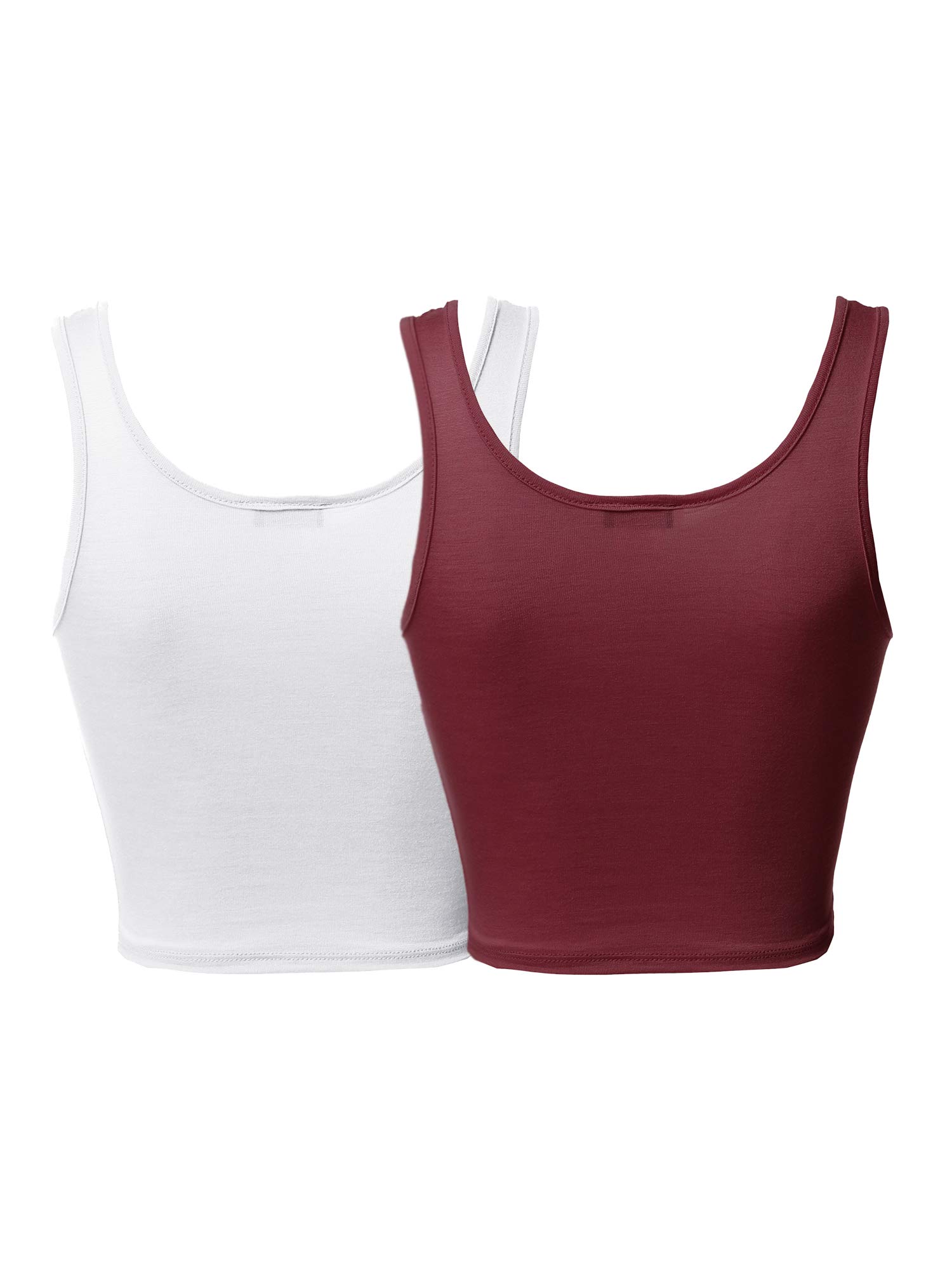 Emma Women's Junior Sleeveless Crop Tank Top - Soft Solid Color Basic Top for Teens & Girls | Perfect for Summer, Layering, Gym, and Casual Outfits