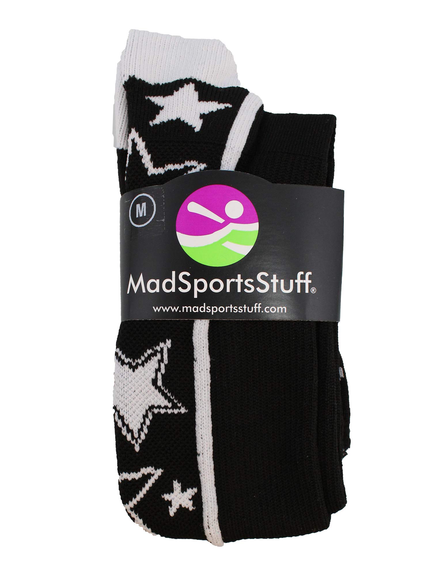 MadSportsStuff Softball Socks with Stars - Over the Calf Tall Socks for Girls, Women, Youth & Adults - Perfect for Sports, Games & Casual Wear