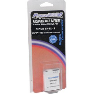 Power 2000 ACD 294 Replacement Battery for Nikon EN-EL12 - Compatible with Nikon Coolpix Cameras | Perfect for Travel Photography & Outdoor Shooting