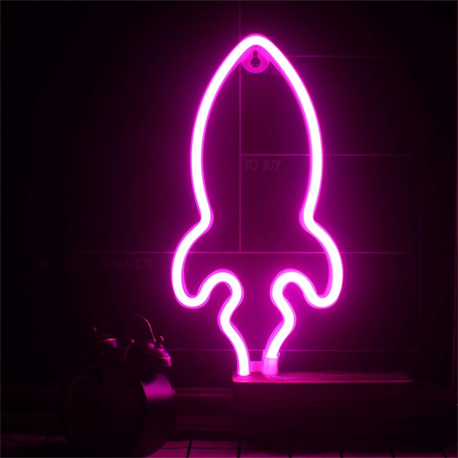 USB/Battery Powered LED Neon Table Lamp - 29X14cm Dimmable Light for Bedroom, Home, Party & Wedding Decor - Perfect Christmas Gift for Teens & Adults