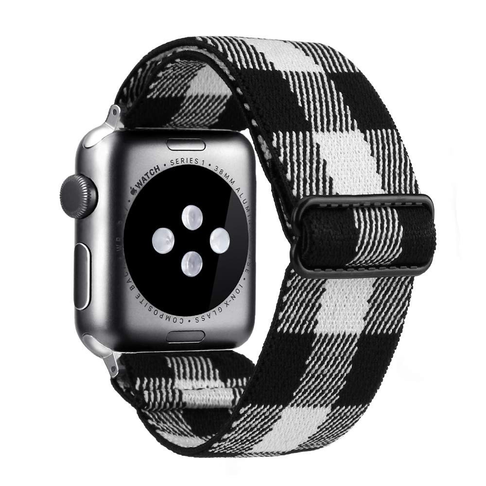 Stretchable Elastic Apple Watch Band - Solo Loop Replacement Strap Compatible with iWatch Series 7/6/5/4/3/2/1 (38mm 40mm 41mm 42mm 44mm 45mm) - Perfect for Workouts, Running & Everyday Wear