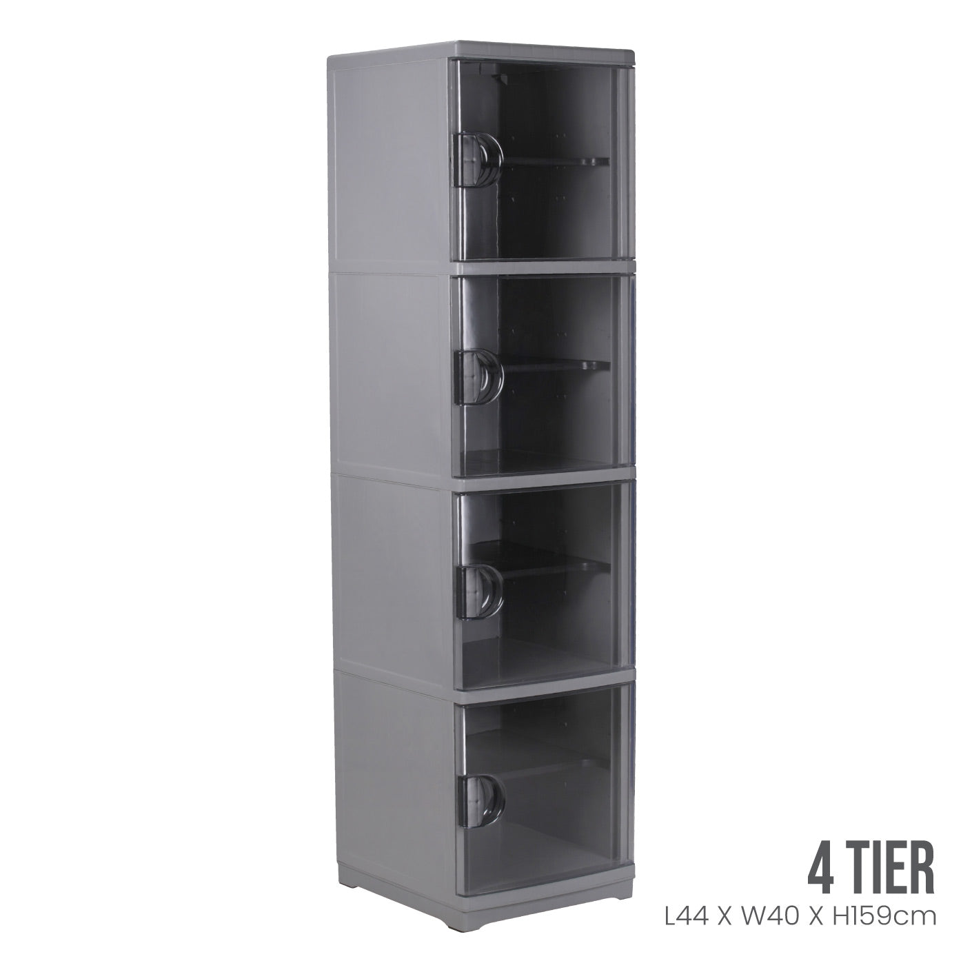 4 Tier Corina Cabinet (809 4) - Modern Storage Solution for Kitchen, Bathroom, Office & Living Room Organization