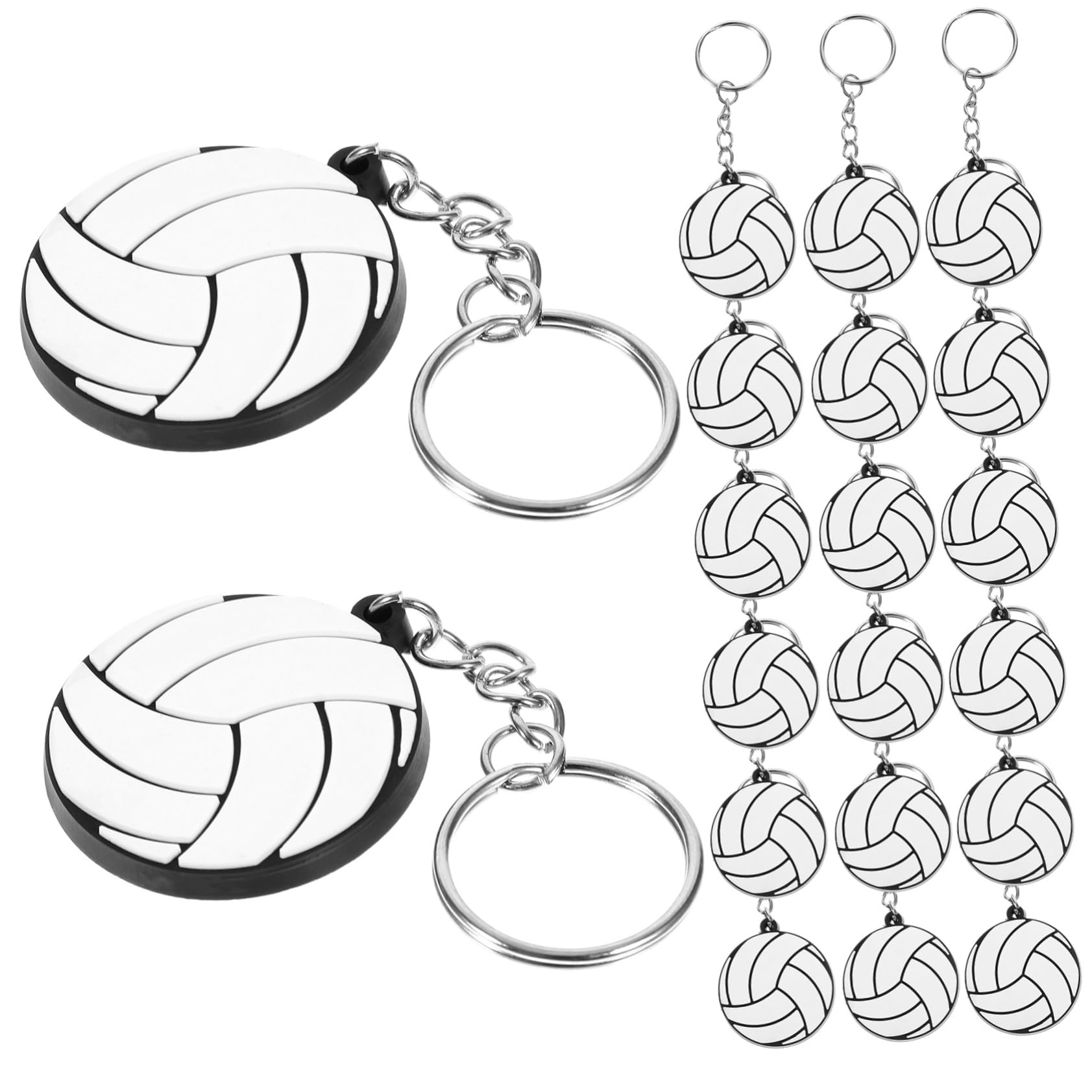 Parliky 60 PCS Mini Volleyball Keychain - Metal Hanging Keychain for Volleyball Players - PVC Key Ring for Sports Enthusiasts - Perfect for Gifts, Team Events, and Volleyball Accessories