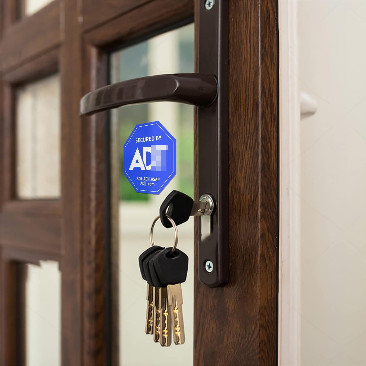 28 Inch ADT Security Yard Signs with Metal Stake & 10 Window Stickers - Heavy Duty Weatherproof Aluminum Home Security Warning Signs for House Protection - Perfect for Front Yard, Backyard, Garage & Windows