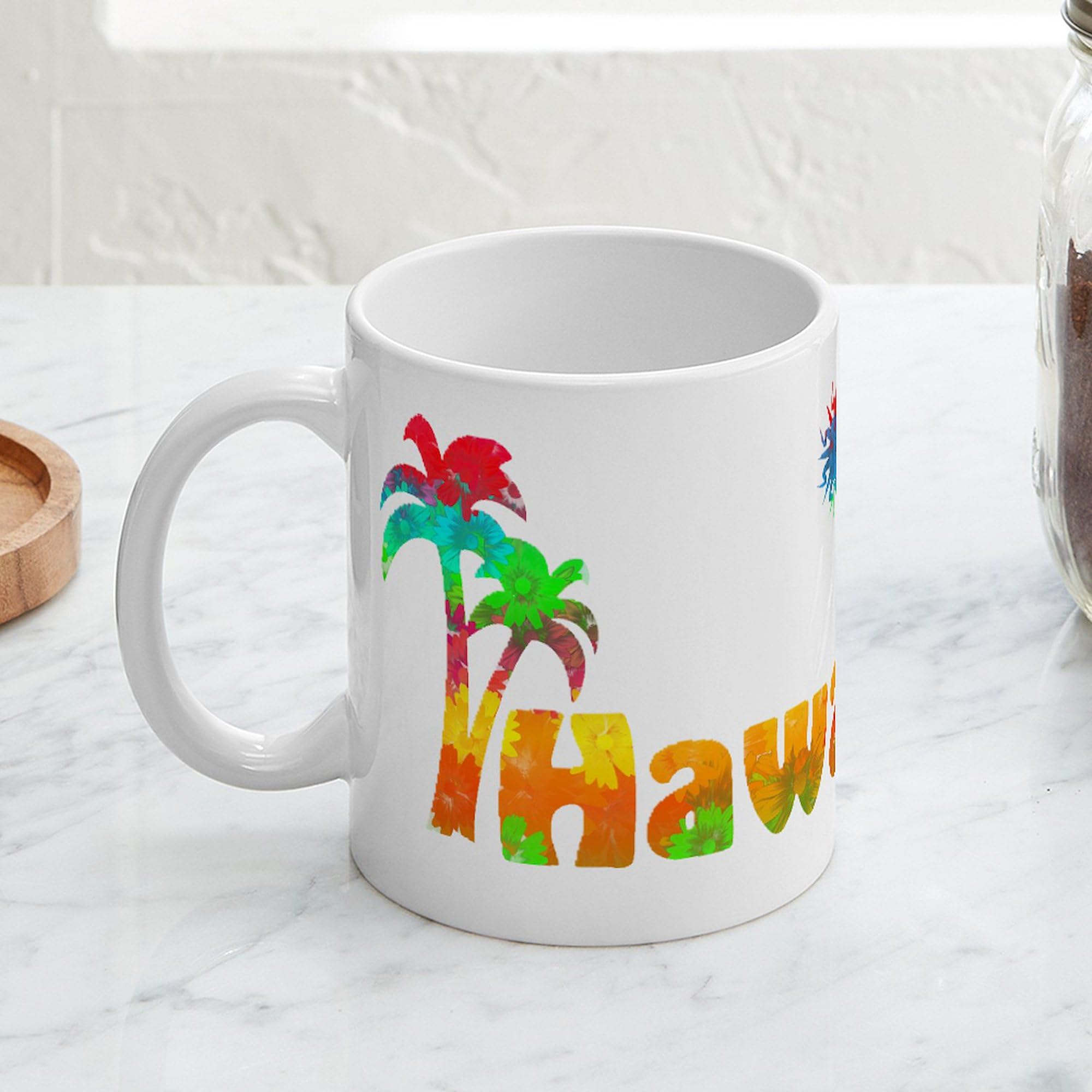 Hawaii Tropics 11 oz Ceramic Coffee Mug (325 ml) - Perfect for Home, Office & Travel - Durable & Stylish Coffee Cup