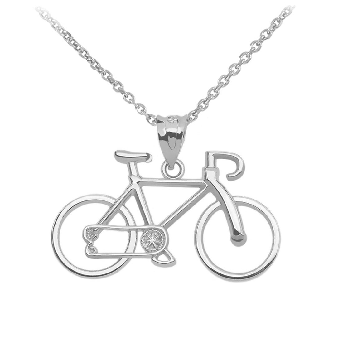 925 Sterling Silver Bicycle Charm Necklace for Women - Dainty Bike Pendant with Rolo Chain - Perfect Gift for Cyclists, Sports Enthusiasts & Jewelry Lovers - Ideal for Cycling Events, Workouts & Everyday Wear