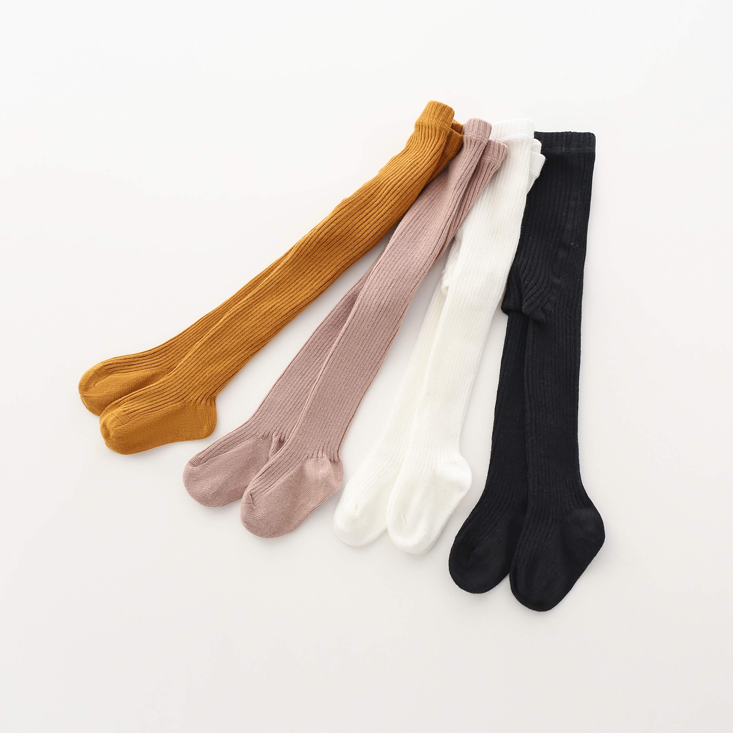 CECORC Baby Girls Cable Knit Cotton Tights - Warm Winter Leggings for Toddlers 1-10T - Soft Stockings for Infants & Kids - Perfect for Playtime, Daycare & Cold Weather Outfits