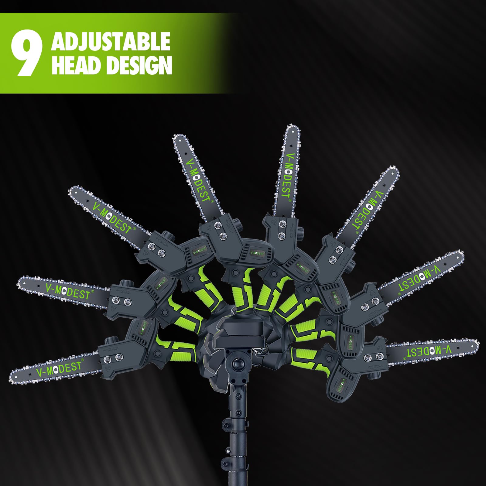 2-IN-1 Cordless Pole Saw with 8