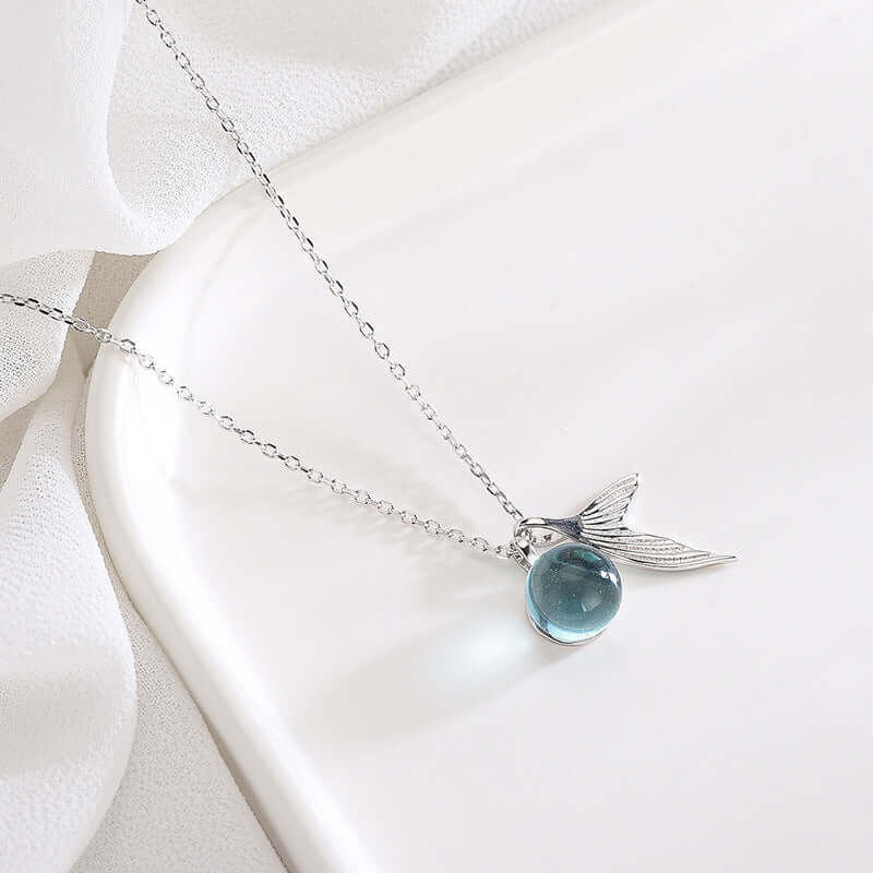 Fairy Rose Gold Whale Tail Pendant Necklace for Women - Elegant 18K Gold Plated Jewelry Gift for Birthday, Anniversary & Valentine's Day | Perfect for Beach Parties, Summer Outfits & Boho Style