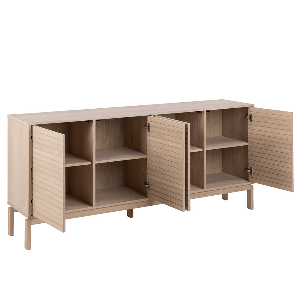 LINLEY 180cm Oak Sideboard Buffet Cabinet - Stylish Storage for Dining Room, Living Room & Entryway