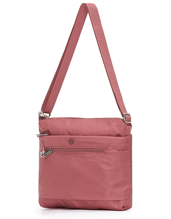 TOSCA TCA 956 Anti-Theft Shoulder Bag for Women - Secure Crossbody Purse with RFID Blocking, Lightweight Travel Bag in Coral Pink | Perfect for Commuting, Shopping & Vacation