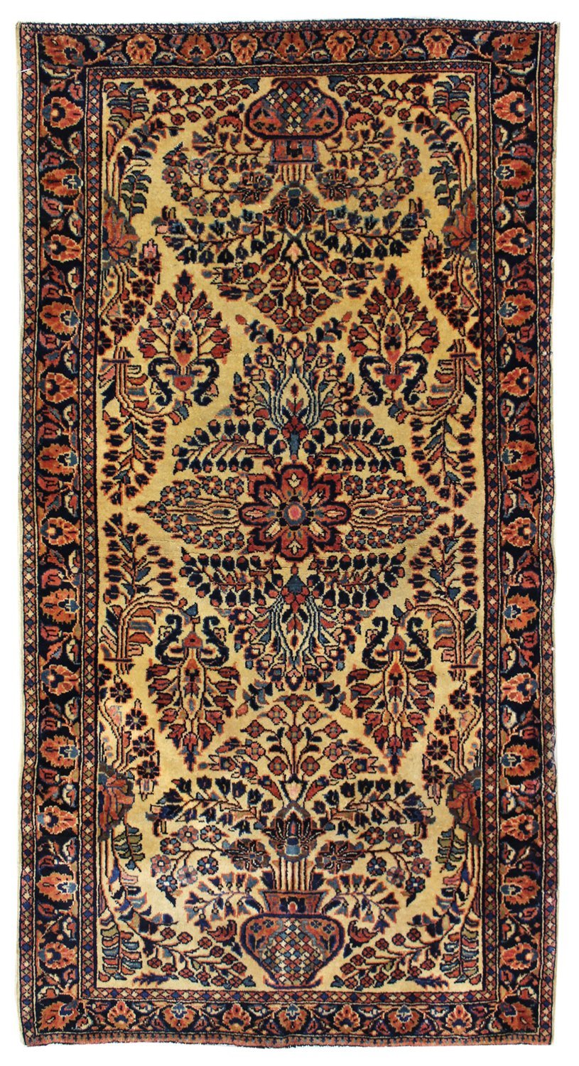 Antique Sarouk Handwoven Traditional Persian Rug JF8183 - Perfect for Living Room, Bedroom & Home Decor
