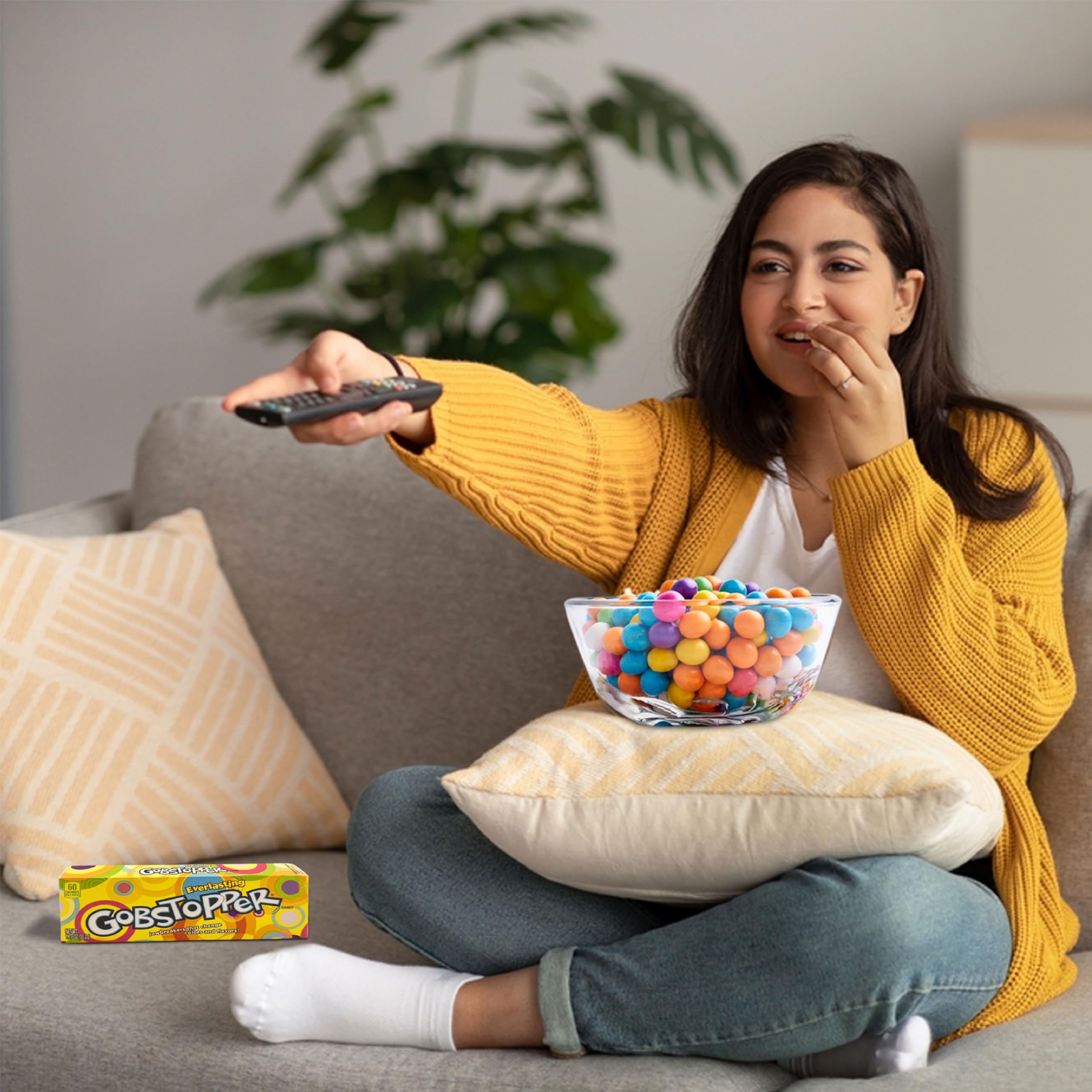 Fusion Sweets Everlasting Gobstoppers Jawbreakers Candy - 4 Pack (1.77 oz Each) with Free Sticker - Perfect for Movie Nights, Birthday Parties, Halloween Treats & Gift Baskets