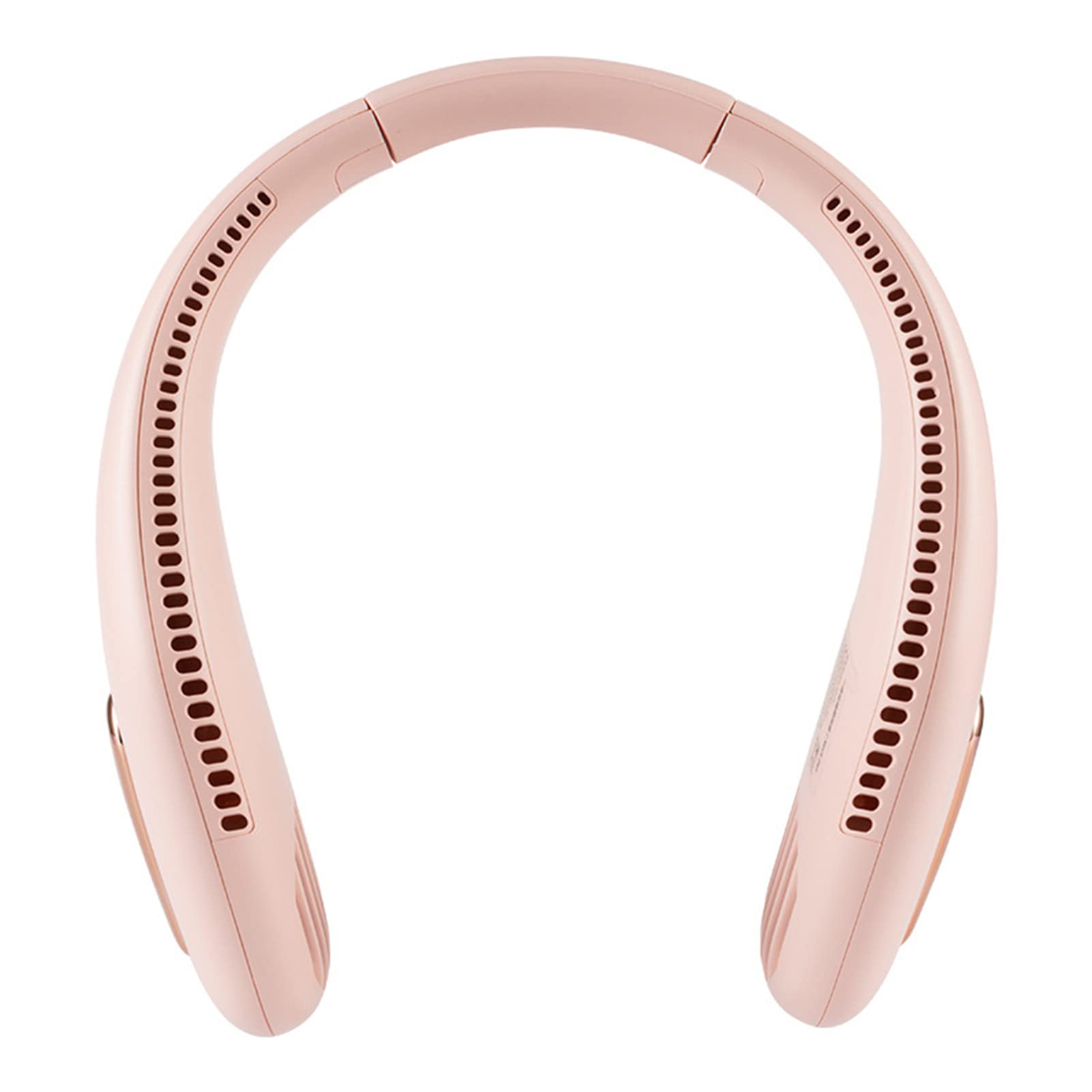 ILAXA Portable Neck Fan - USB Rechargeable Hands-Free Bladeless Personal Cooling Fan with 3 Speed Settings, Adjustable Wearable Design for Outdoor Activities, Sports, Gym, Office & Travel - Pink (Ideal for Summer, Hiking, Workouts & Hot Weather)