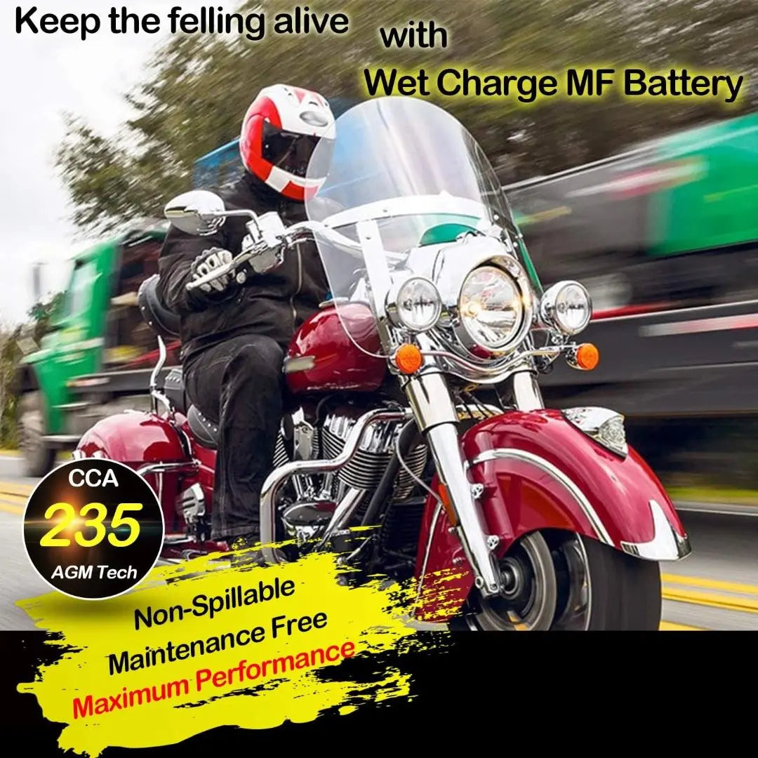 WEIZE YTX14-BS 12V 12Ah AGM Sealed Lead Acid Battery - High Performance, Maintenance Free ATV/Motorcycle Battery - Compatible with Honda, Suzuki, Kawasaki, Yamaha Scooters & Snowmobiles - Perfect for Off-Road Adventures, Winter Riding & Powersports Vehicles