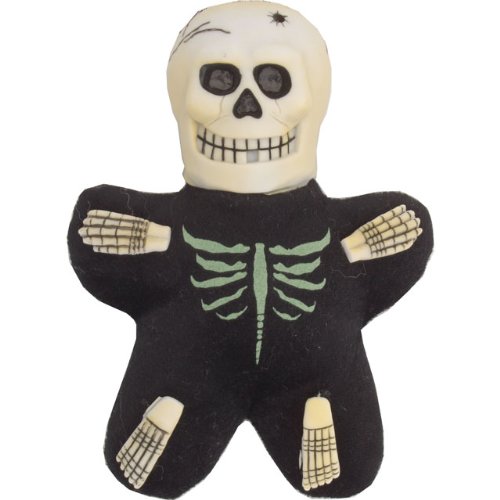 Halloween Plush & Vinyl Skeleton Decor - Spooky Cute Skeleton Toy for Halloween Party Decorations, Home Decor, and Themed Events