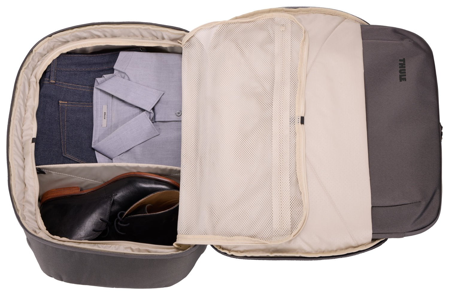 Thule Subterra 2 Convertible Carry On Bag 40L - Lightweight Expandable Luggage for Travel & Business - Vetiver Gray - Perfect for Airplane Cabin & Weekend Getaways