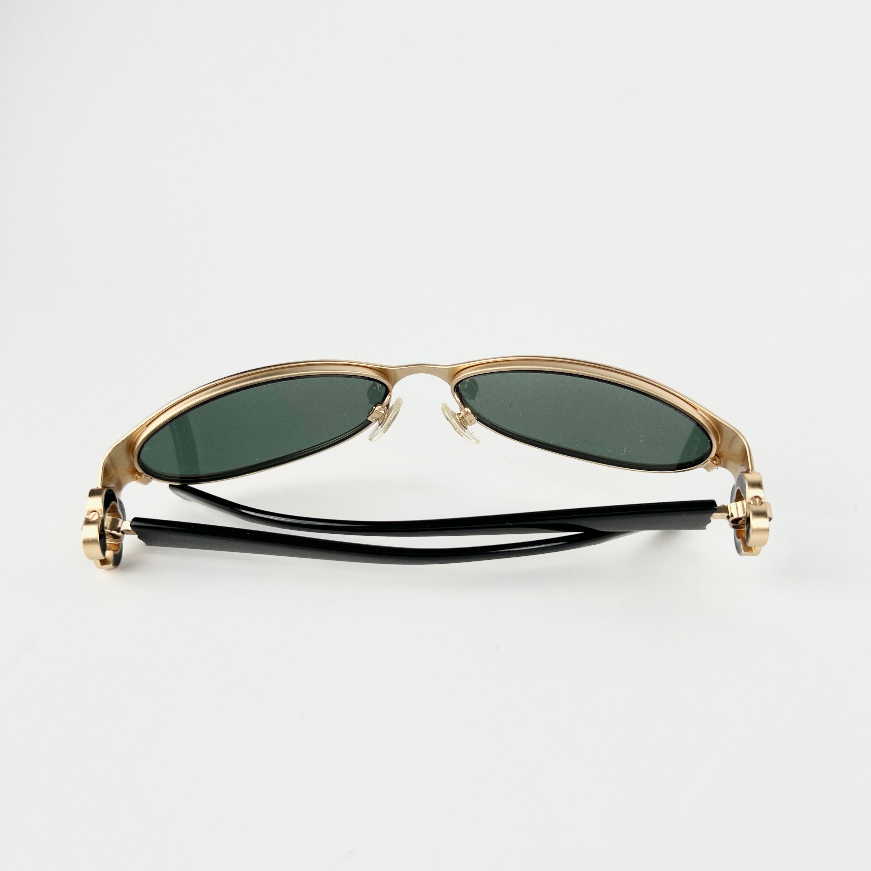Chanel Gold and Black Sunglasses for Women - Luxury Designer Shades for Fashion, Beach & Outdoor Activities
