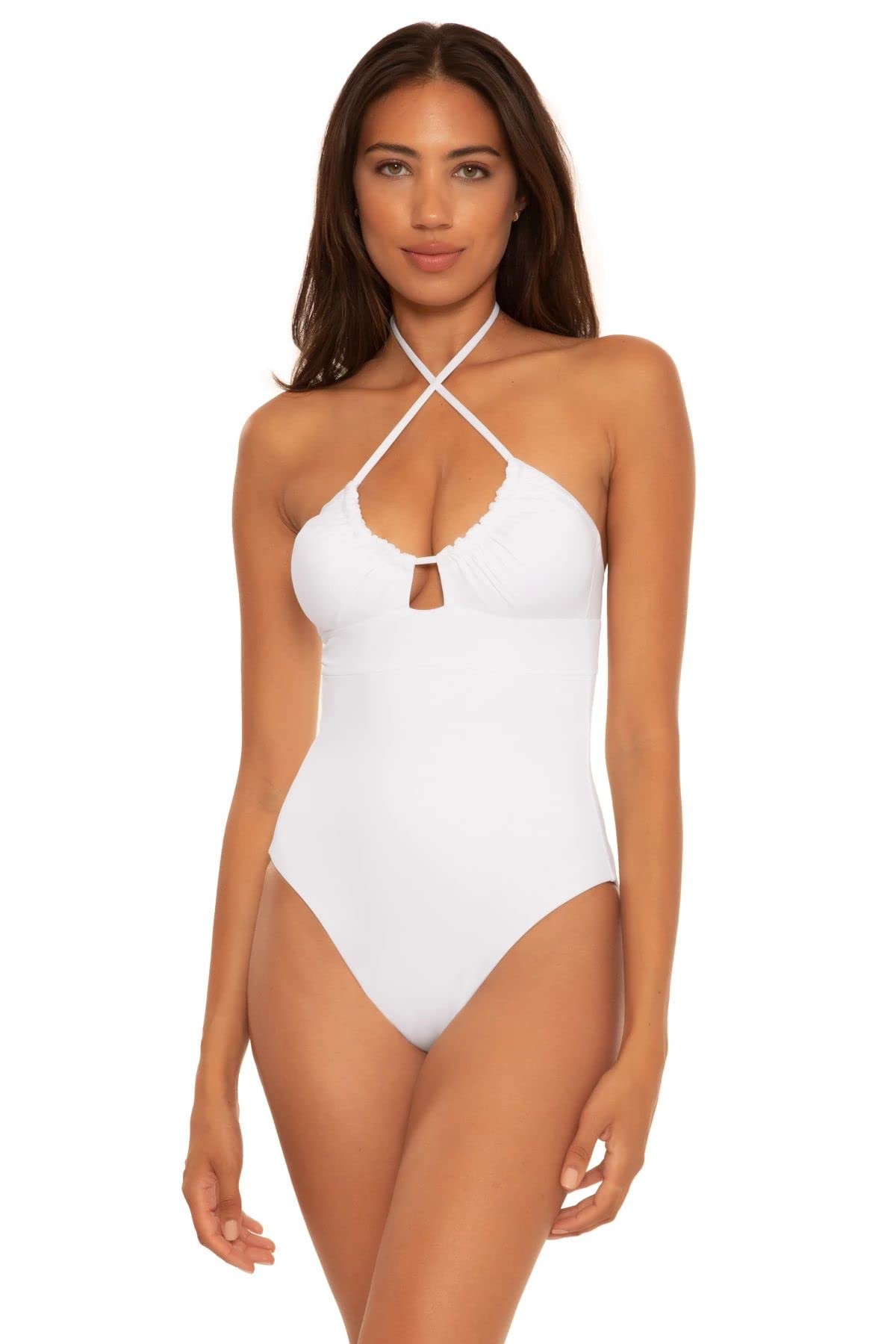 Candice Multi-Way Convertible One-Piece Swimsuit - White Small | Adjustable Straps for Versatile Styling | Perfect for Beach, Pool & Vacation Wear