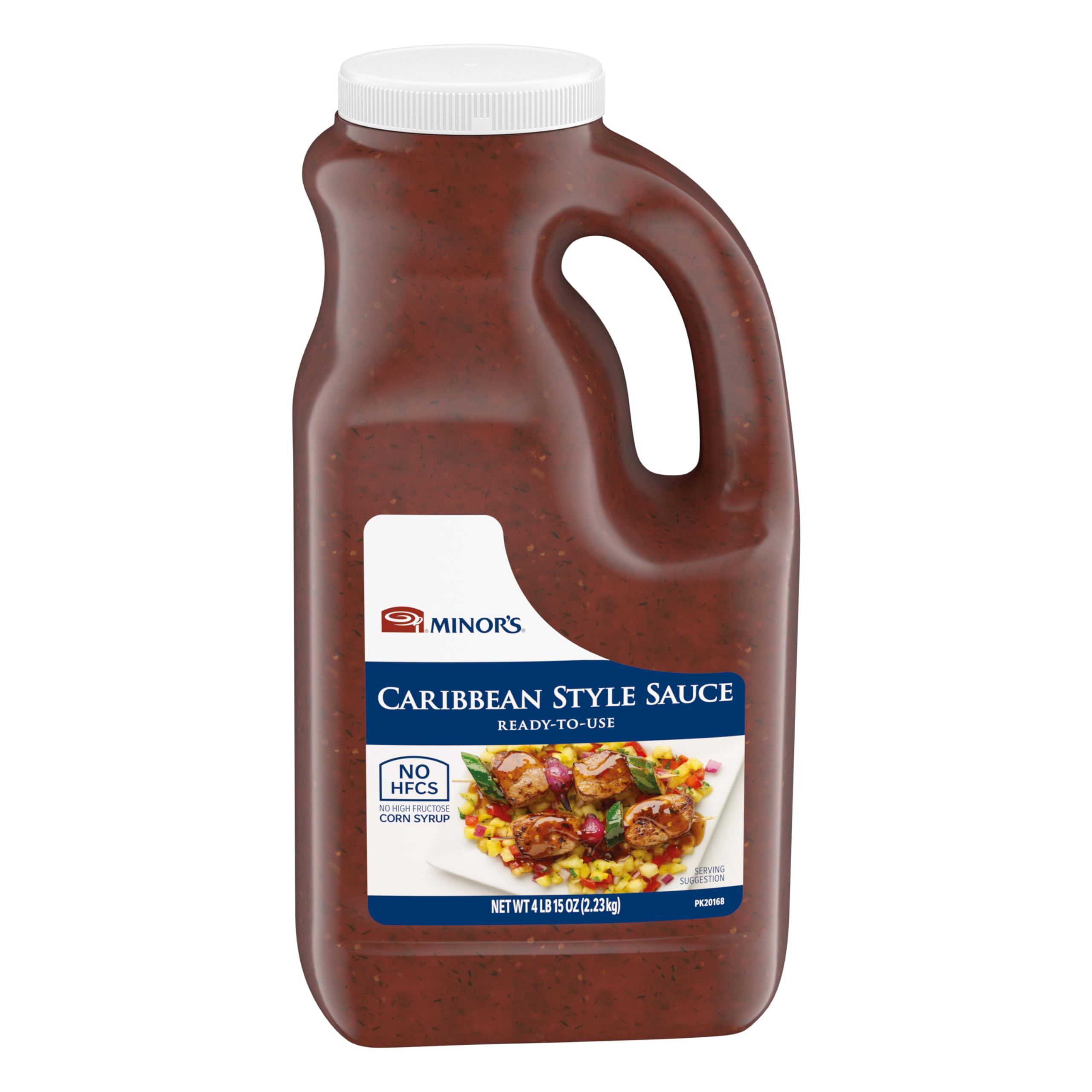Minor's Caribbean Style Sauce - Vegetarian Marinade for Grilling Chicken, Seafood & Vegetables | 4 lb 15 oz Jug (Pack of 4) | Perfect for BBQ, Summer Cookouts & Family Gatherings