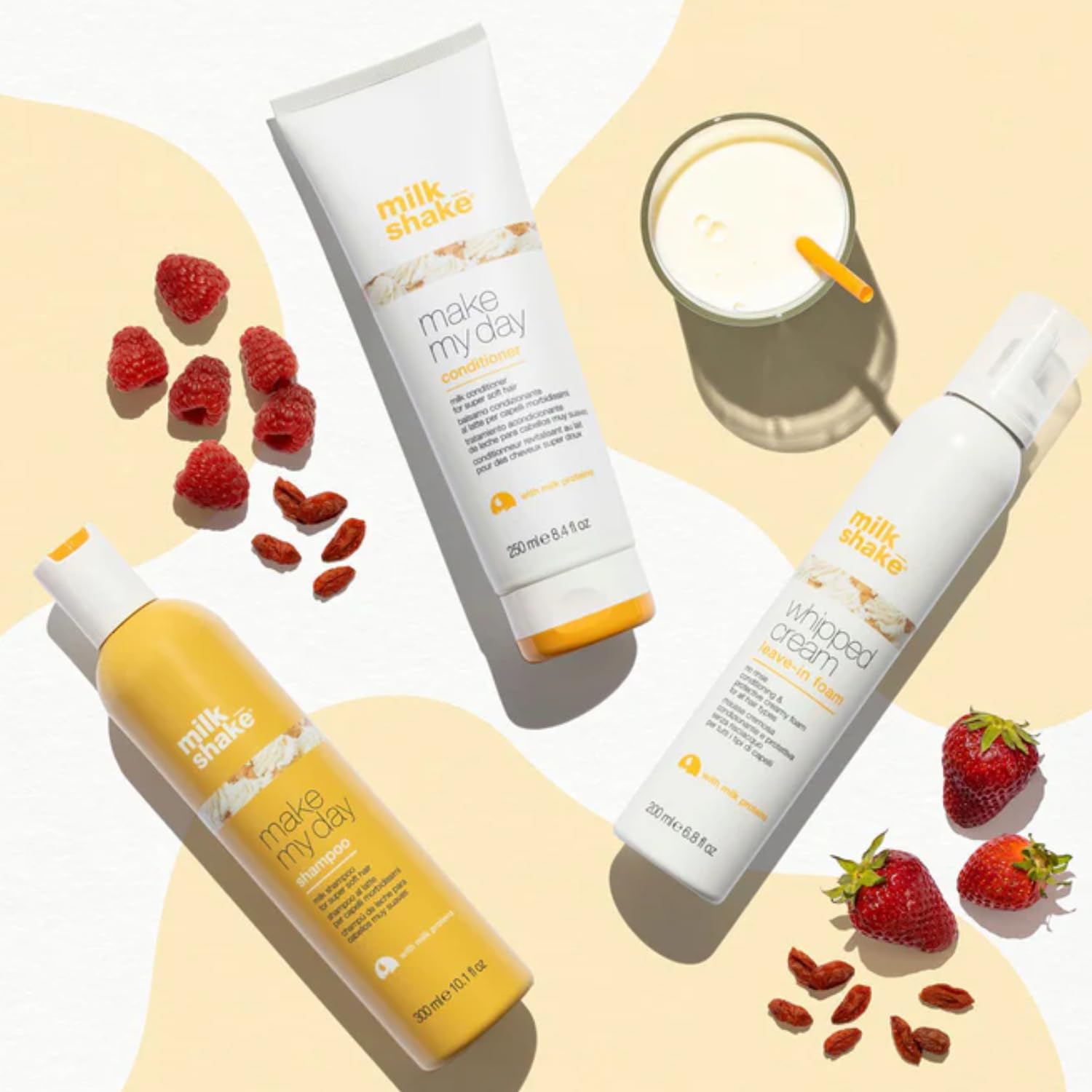 Milk Shake Leave-In Whipped Cream Hair Conditioner - No Rinse Moisturizing Foam for All Hair Types | Adds Softness & Manageability | 6.8 fl oz (200 ml) | Perfect for Daily Hair Care, Styling & Frizz Control