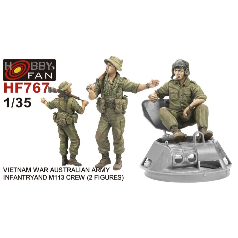 1/35 Scale AFV Australian Infantry & M113 Crew Vietnam War Era Military Model Kit - 2 Highly Detailed Figures for Diorama, Wargaming & Historical Collectors