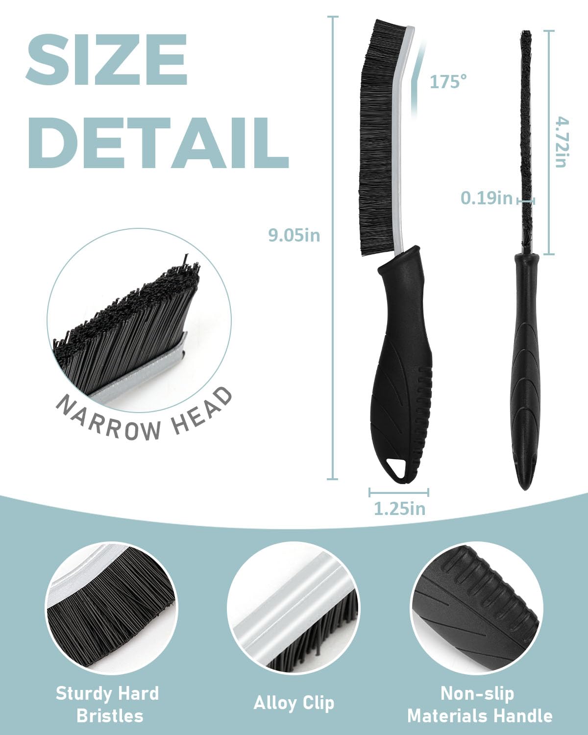 **SXhyf Hard Bristle Cleaning Brush - Multi-Purpose Crevice & Gap Scrub Brush for Bathroom, Kitchen, Window, Faucet, Toilet & Car Detailing - Essential Household Cleaning Tool for Tough Grime & Stains**    *(Perfect for Deep Cleaning Tiles, Grout, Corners & Hard-to-Reach Areas - Ideal for Home, Office & Auto Detailing)*