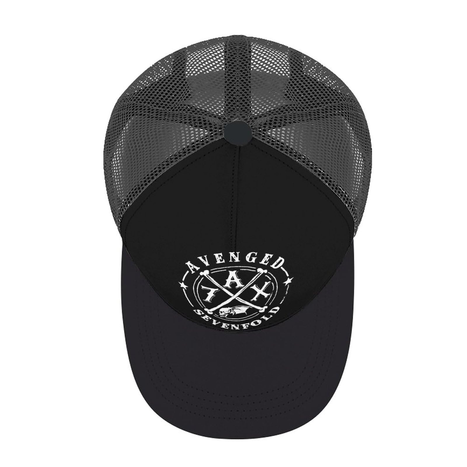 Sattika Baseball Cap - Avenged Sevenfold Trucker Hat, Mesh Back, Dad Hat for Men & Women - Fashion Casual Sport Sun Hat, Unisex Summer Golf Snapback Cap in Black - Perfect for Outdoor Activities, Concerts & Daily Wear