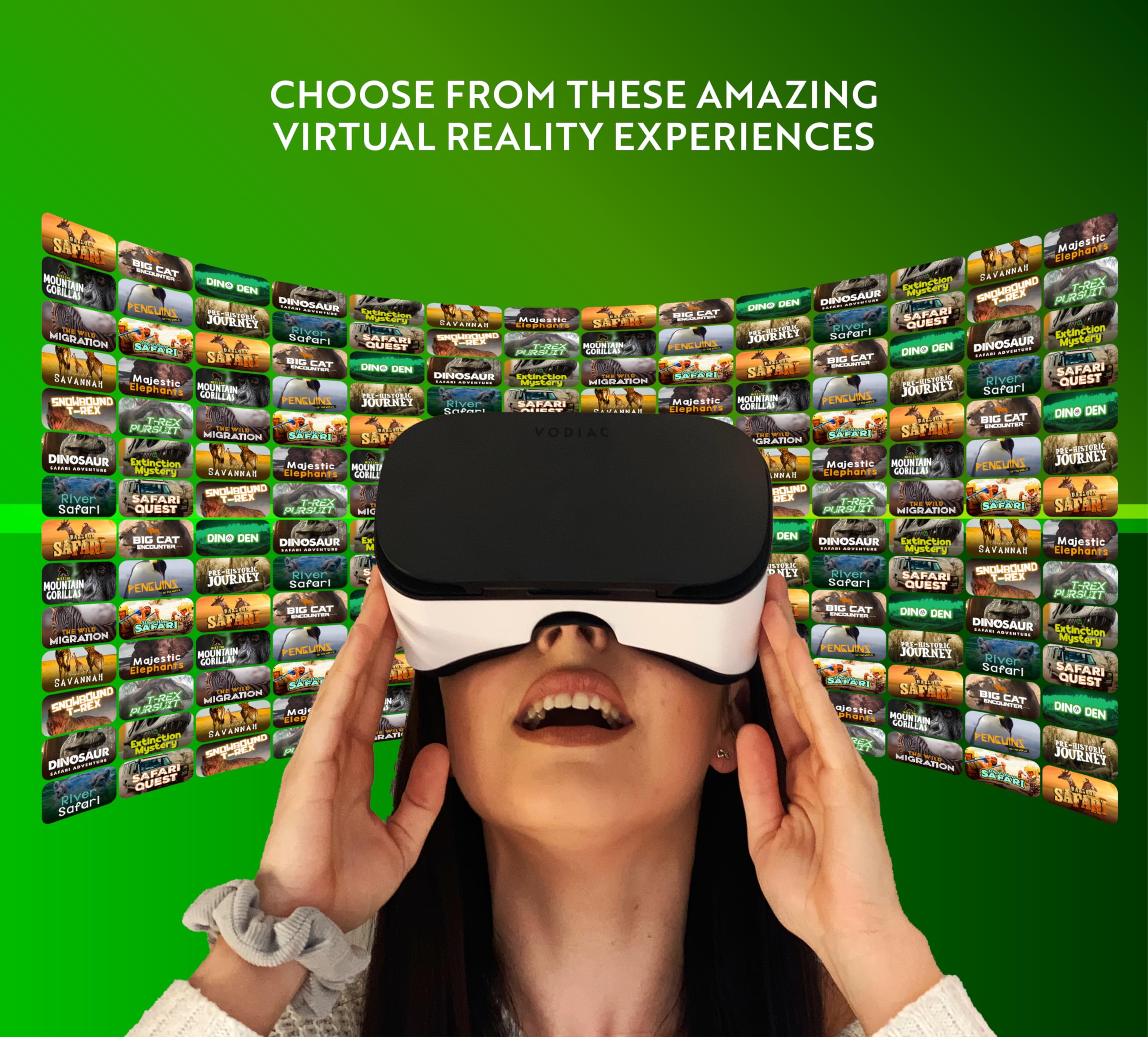 Kids VR Headset - STEM Educational Virtual Reality Gift Set for Boys & Girls | Family Friendly VR Adventure | Explore Wildlife & Science with Smartphone VR | Perfect for Birthday Gifts & STEM Learning Activities