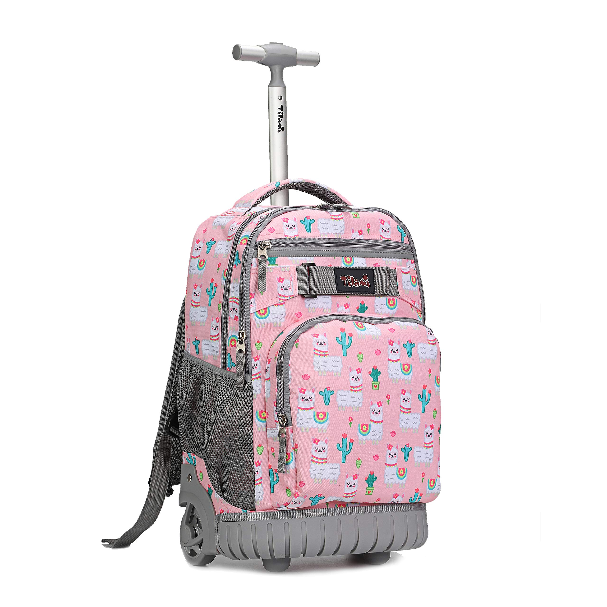 Tilami 18 Inch Rolling Backpack with Wheels - Lightweight Wheeled Backpack for School, College, Travel & Commuting - Perfect for Students, Boys & Girls - Ideal for Airports, Campus & Daily Use